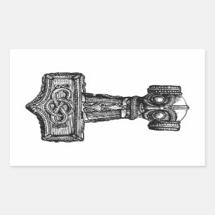 Mjolnir: Der Hammer des Thors Rechteckiger Aufkleber