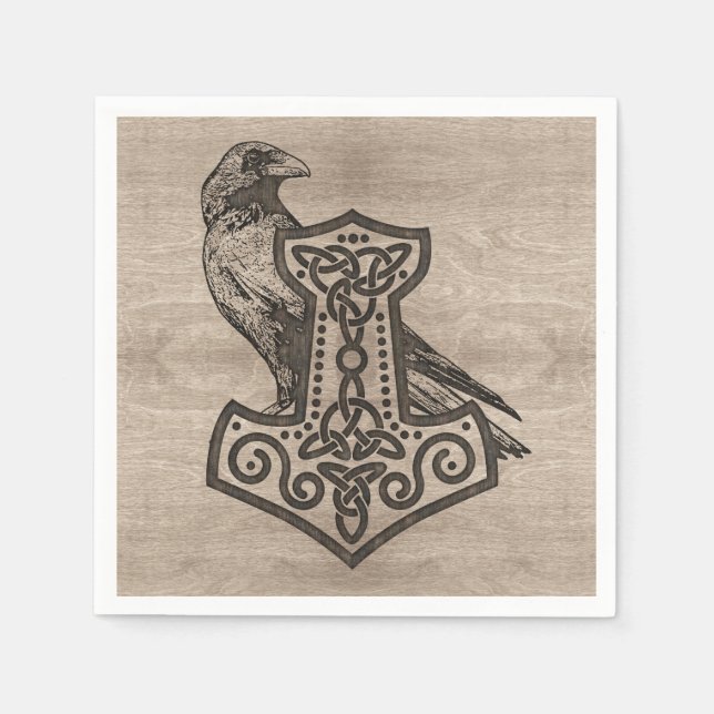 Mjolnir - der Hammer von Thor Serviette (Vorderseite)