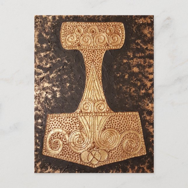 Mjolnir, thor’s hammer postkarte (Vorderseite)