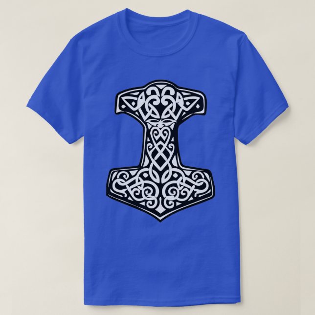 Mjolnir Thorx27s Hammer Viking Rune T-Shirt (Design vorne)