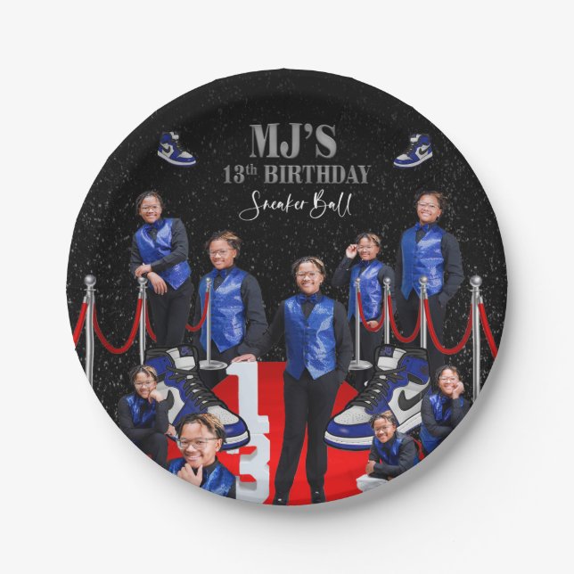 MJs Sneakerball Pappteller (Vorderseite)