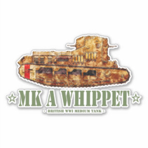 MK A Whippet Britischer Mittlerer Panzer des Erste Aufkleber