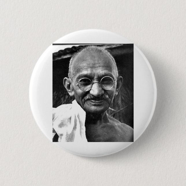 MKGandhi Button (Vorderseite)