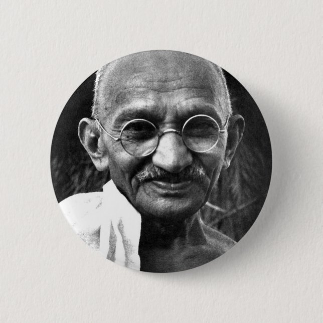 MKGandhi Button (Vorderseite)