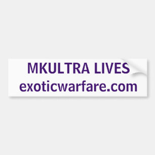 MKULTRA LEBEN! exoticwarfare.com Autoaufkleber