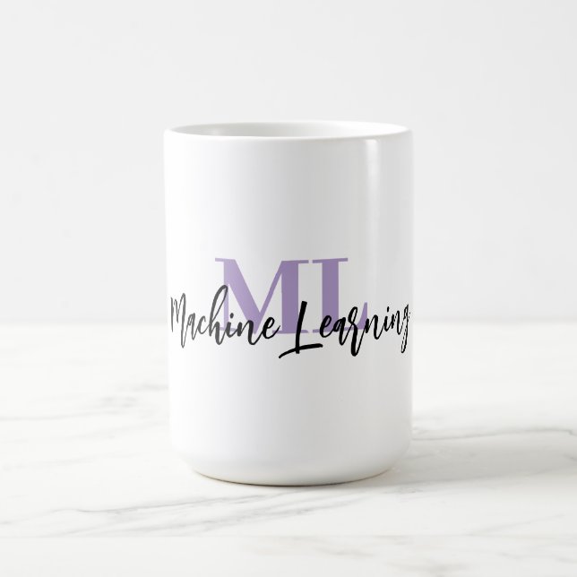 ML White Mug – For Machine Learning Lovers 💜☕ (Centre)