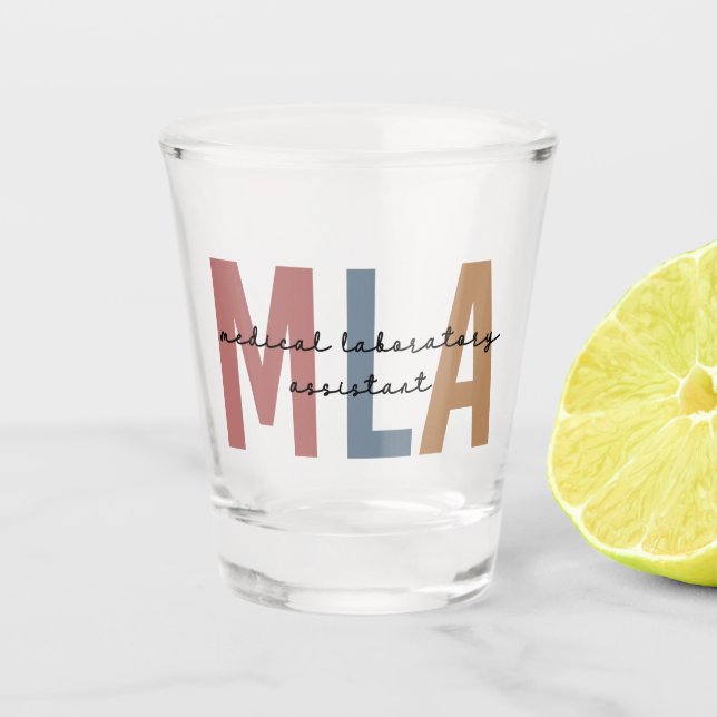 MLA Medical Laborant Schnapsglas (Vorderseite)