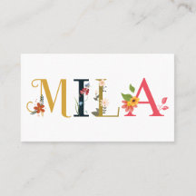 MLA Vorname Elegant bestickt