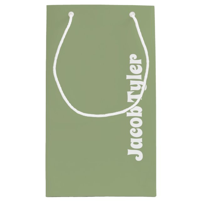 Mled Elegance - Kleine, ruhige Seite Name Geschenk Kleine Geschenktüte (Rückseite)