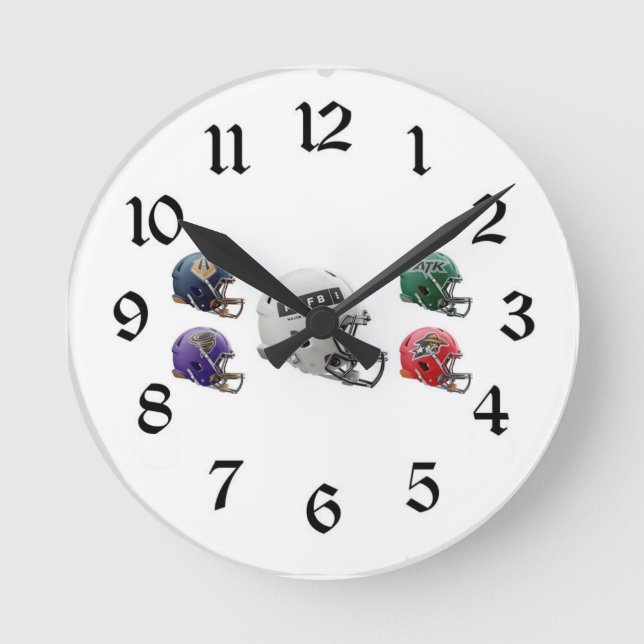 MLFB Football Runde Wanduhr (Vorderseite)