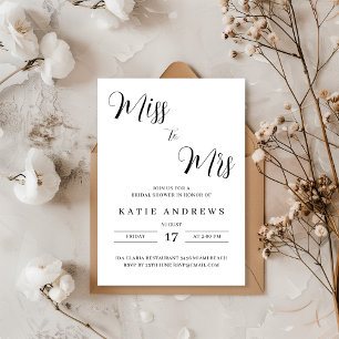 Mlle à Mme Bridal Shower Invitation