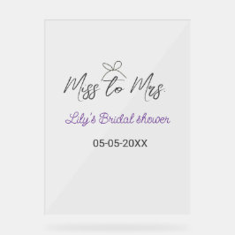 Mlle à Mme douche nuptiale ajouter nom date année 