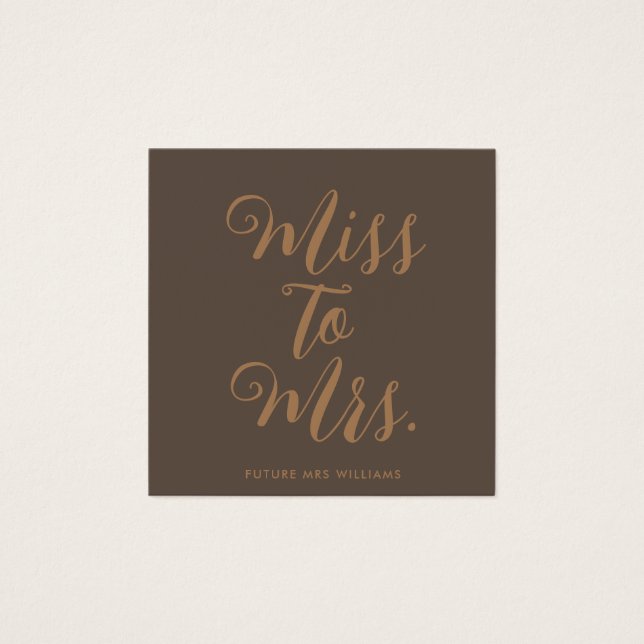 Mlle à Mme Modern Fête des mariées Bachelorette (Devant)