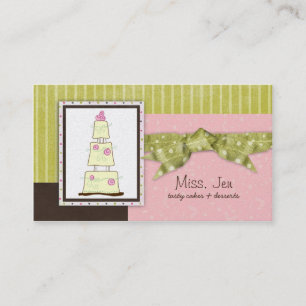 Mlle. Cartes de visite de gâteau de Jen