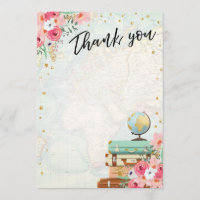 Mlle de fleurs de carte de remerciements à Mme