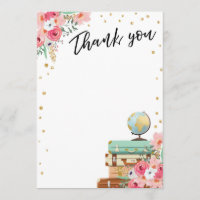 Mlle de fleurs de carte de remerciements à Mme