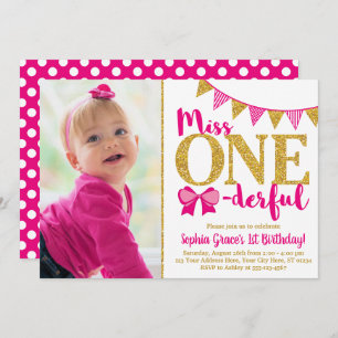 Mlle ONEderful First Birthday Invitation