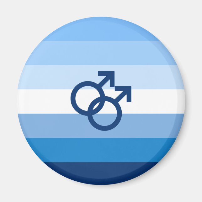 MLM Gay Male Pride Flag Magnet (Vorne)