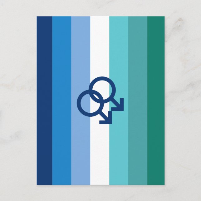 MLM Gay Male Pride Flag Postkarte (Vorderseite)