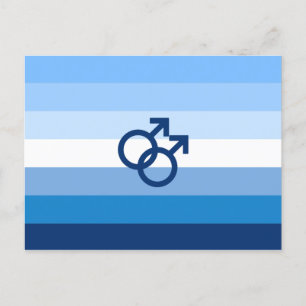 MLM Gay Male Pride Flag Postkarte