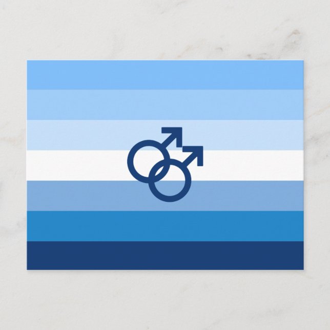 MLM Gay Male Pride Flag Postkarte (Vorderseite)