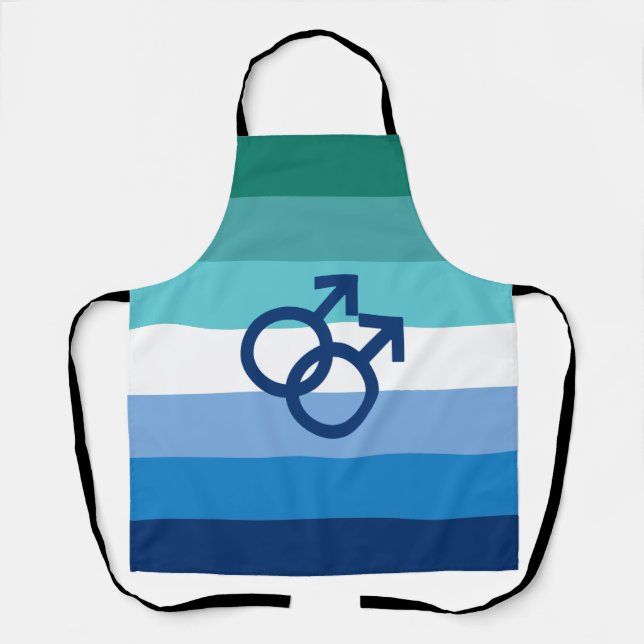 MLM Gay Male Pride Flag Schürze (Vorderseite)