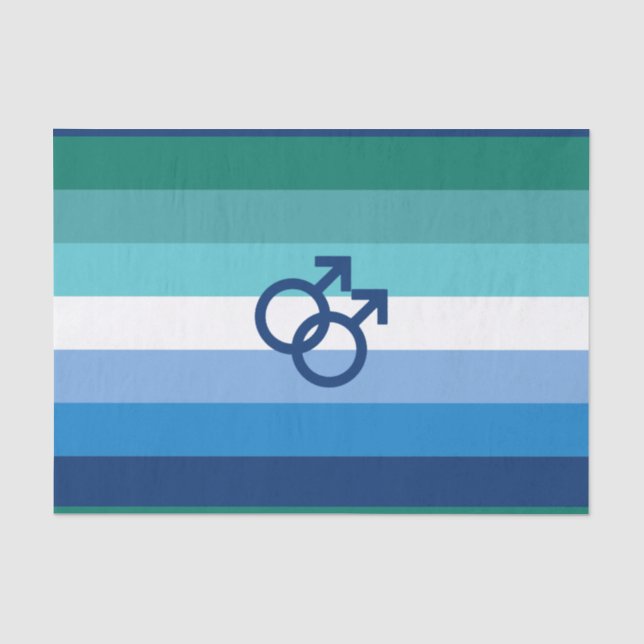 MLM Gay Male Pride Flag Seidenpapier (Vorderseite)