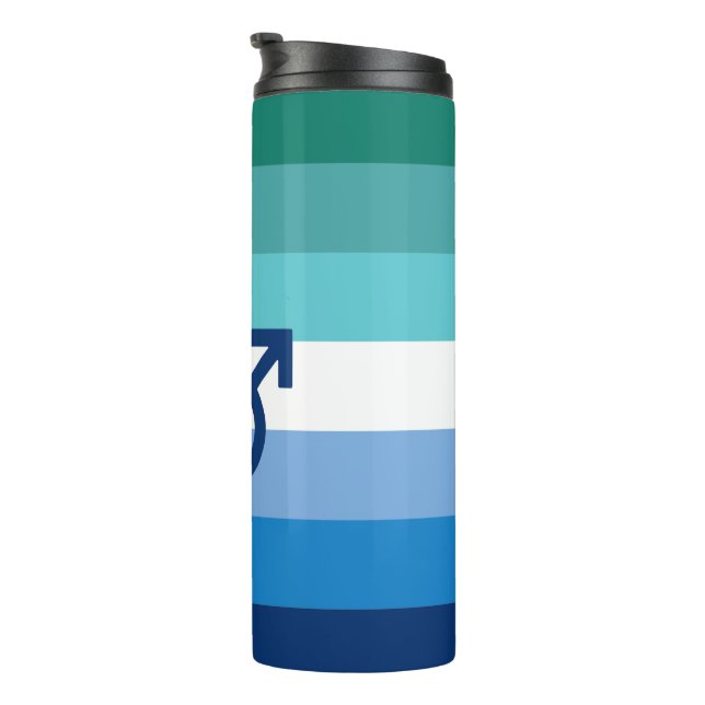 MLM Gay Male Pride Flag Thermosbecher (Nach rechts gedreht)