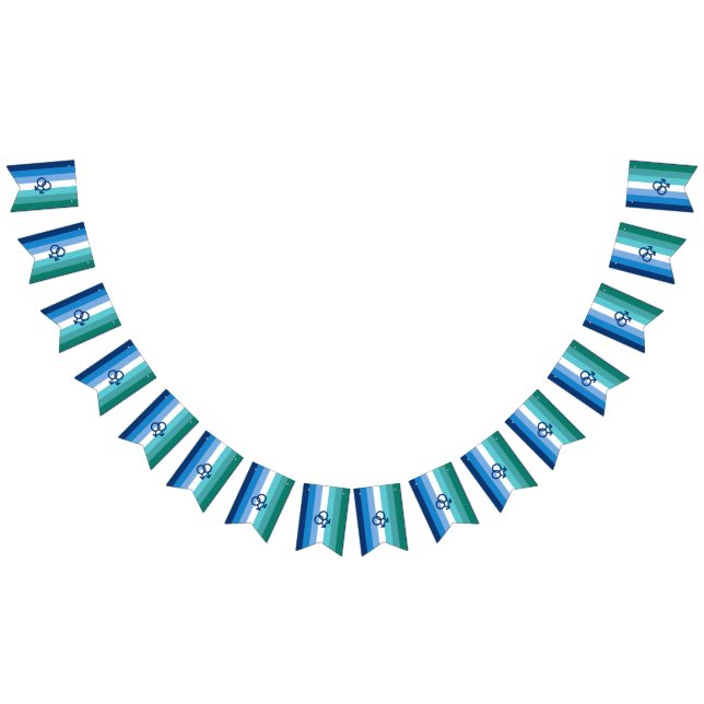 MLM Gay Male Pride Flag Wimpelkette (Alle)