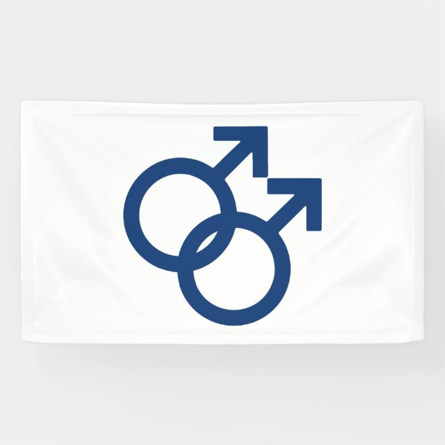MLM Gay Men Gender Symbol Banner (Horizontal)