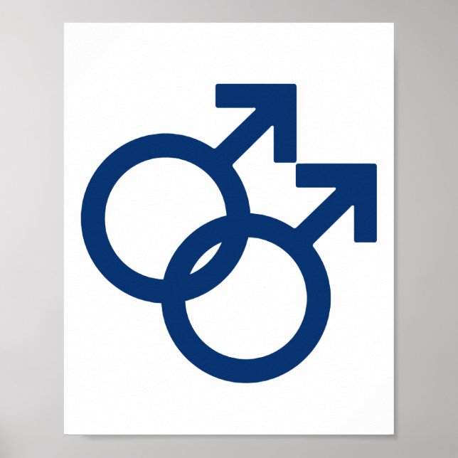 MLM Gay Men Gender Symbol Poster (Vorne)