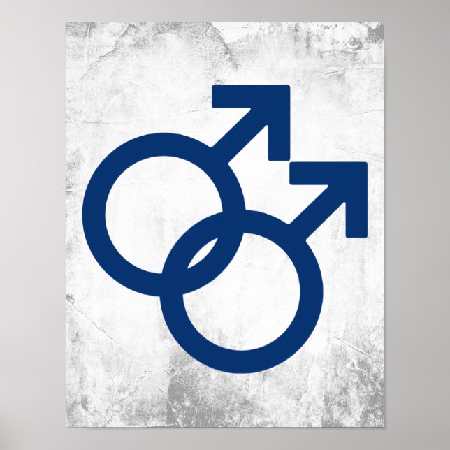 MLM Gay Men Gender-Symbol Poster (Vorne)