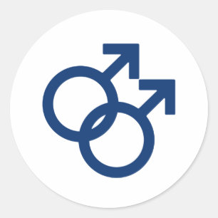 MLM Gay Men Gender Symbol Runder Aufkleber