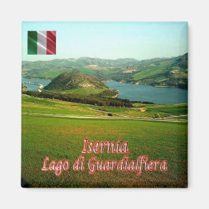 MLS019 ISERNIA, Lago di Guardialfiera, Kühlschrank Magnet