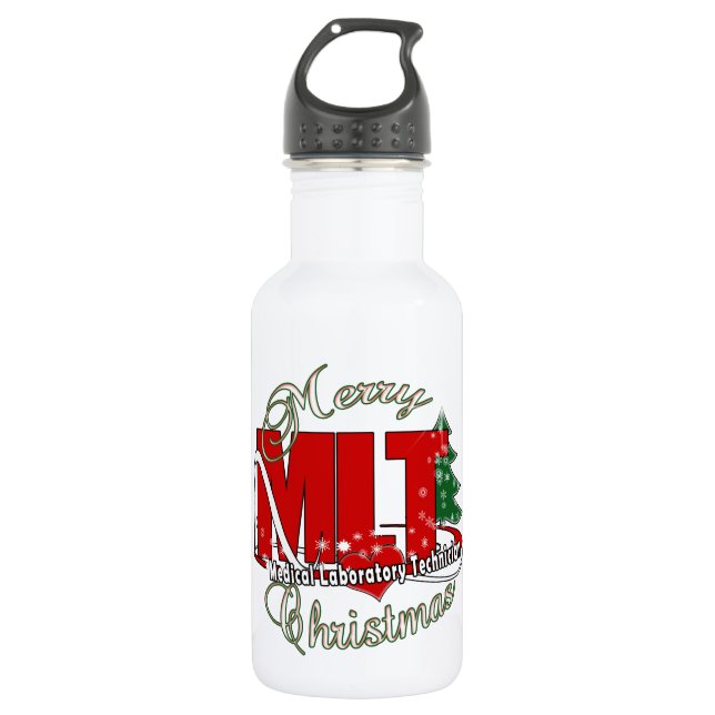 MLT CHRISTMAS MEDICAL LABORTECH EDELSTAHLFLASCHE (Vorderseite)