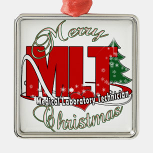 MLT CHRISTMAS MEDICAL LABORTECH SILBERNES ORNAMENT