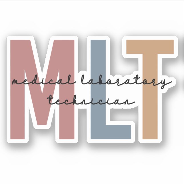 MLT Medizinischer Labortechniker Medizinischer Lab Aufkleber (Vorderseite)