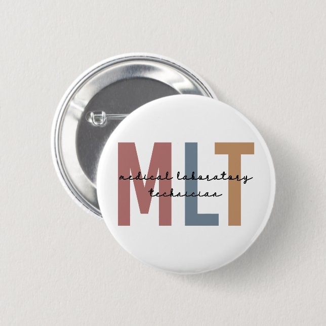 MLT Medizinischer Labortechniker Medizinischer Lab Button (Vorne & Hinten)