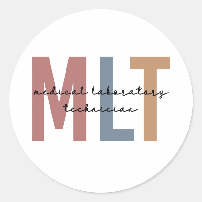 MLT Medizinischer Labortechniker Medizinischer Lab Runder Aufkleber (Vorderseite)