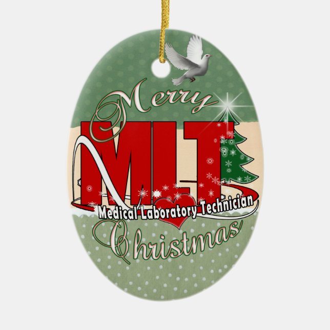 MLT WEIHNACHTSmedizinisches LABORTechnologie Keramikornament (Vorne)