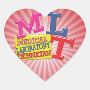 MLT WHIMSICAL FUN ACRONYM LETTERS LABOR Herz-Aufkleber