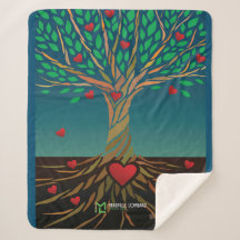 MLTS Compassion Tree Sherpa Blanket Medium