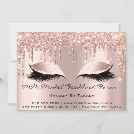 MM Model Feedback Form Makeup Rose Lehrer Lux Einladung