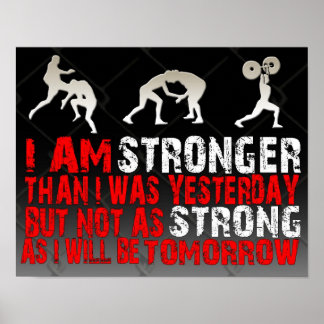 MMA / BJJ / Kick Boxing "Stronger" Poster