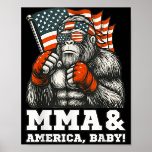 MMA-Kämpfer Bigfoot USA patriotische amerikanische Poster