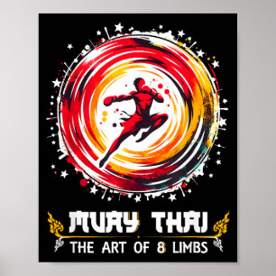 MMA Kickboxen Thai Boxing Art der acht Gliedmaßen Poster