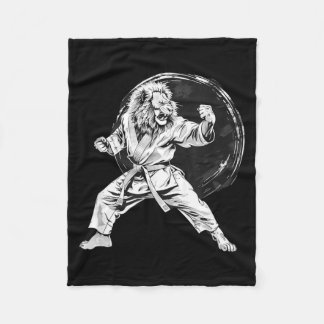 MMA-Löwen-Zeichnung Kampfsport Kickboxen Taekwondo Fleecedecke