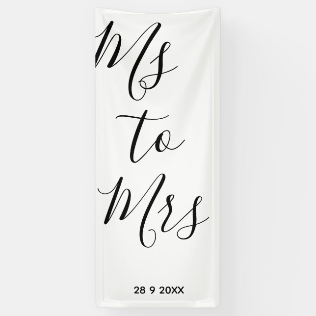 Mme à Mme Douche nuptiale Bannière (Vertical)