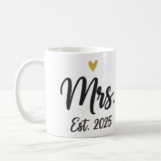 Mme. Env. 2025" Tasse "Fiancée Cœur d'Or"