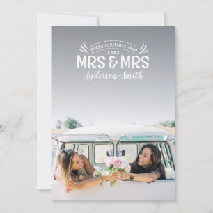 Mme et Mme mariage de Noël faire-part